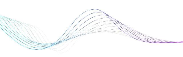 Abstract flowing particles technology line on white background vector