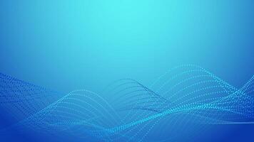 Abstract blue energy waves from dotted line particles. Futuristic modern backdrop design for business, presentation, ads, banner, website, landing page, wallpaper screen and more vector