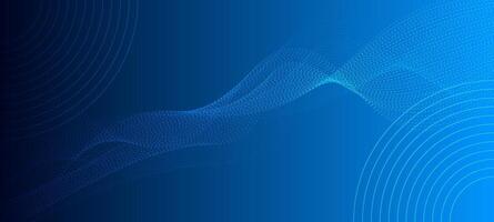 Abstract blue technology particles wave background. Futuristic modern backdrop design for business, presentation, ads, banner, website, landing page, and wallpaper vector