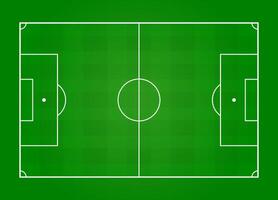 Football pitch. Football field. Top view of a standard soccer field with green grass and striped pattern vector