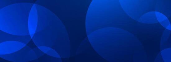 Blue glowing gradient circle background. Geometric navy tech overlap sphere wallpaper. Abstract bokeh texture for poster, banner, medical brochure, business template. Flowing bubble backdrop vector