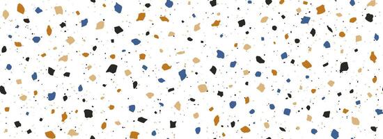 Light Terrazzo seamless pattern. Repeating granite stone texture. Color Italian mosaic surface design for paving, floor tile swatch, decoration. Repeated Venetian marble background concept vector