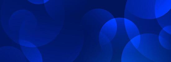 Blue glowing gradient circle background. Abstract navy tech overlap sphere wallpaper. Geometric bokeh texture for poster, banner, medical brochure, business template. Flowing bubble backdrop vector