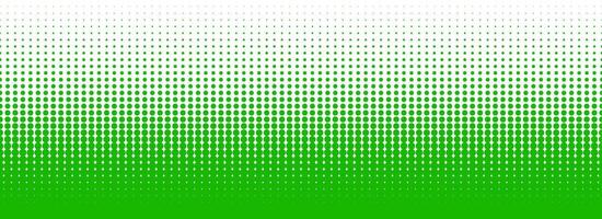 Green color halftone gradient texture. Vanishing cartoon polka dot background. Repeating dotted gradation pattern. Fading comic pop art overlay backdrop. Raster halftone effect wallpaper. vector