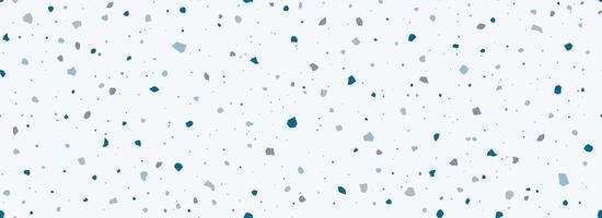Light blue Terrazzo seamless pattern. Repeated granite stone texture. Color Italian mosaic surface design for paving, floor tile swatch, decoration. Repeated Venetian marble background concept vector