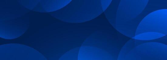 Blue glowing gradient circle background. Abstract navy tech overlap spheres wallpaper. Geometric bokeh texture for poster, banner, business template, medical brochure. Flowing bubble backdrop vector