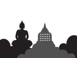 Vesak Day Frame Outline Background vector