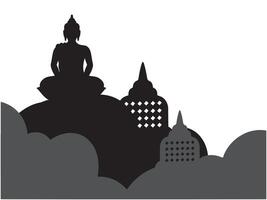 Vesak Day Frame Outline vector