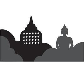 Vesak Day Background Line Art vector