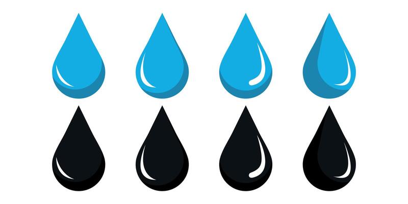 blue water drop shape collection