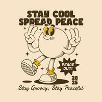 Spread Positivity Through Cool and Peaceful Vibes vector