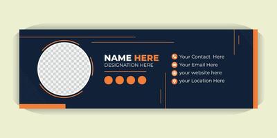 Modern Email Signature Design, Customizable HTML Templates with Photo, Social Icons, Contact Info, Perfect for Gmail, Outlook and Business Branding vector