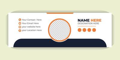 Customizable Email Signature Design, HTML Templates with Photo, Contact Info and Social Media Icons for Gmail, Outlook and Professional Branding vector