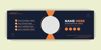 Minimalist Email Signature, Custom HTML Templates with Photo, Contact Info and Social Media Icons for Gmail, Outlook and Professional Branding vector