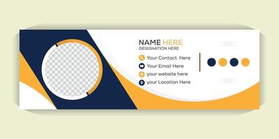 Modern Email Signature Design Template, Creative and Customizable, Elegant Corporate Email Signature, Modern Business Template vector