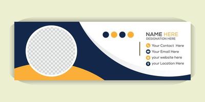 Professional Business Email Signature, Creative Template Design, Modern Business Email Signature Template, Unique and Elegant Design vector