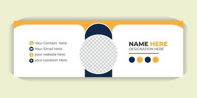 Business Email Signature Design, email footer or flat mail template, Custom Elegant Email Signature Template, Corporate Modern Design vector