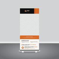 Roll Up Banner and, Modern Design for Brochures and Flyers, Customizable Roll Up Banners, Templates for Flyers and Advertising vector
