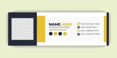 Elegant Mobile-Friendly Email Signature, Minimalist Corporate Template, Custom Flat Mail Email Signature, Sleek Business Footer Design vector
