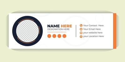 Minimalist Email Signature, Customizable HTML Templates with Photo, Contact Info and Social Media Icons for Gmail, Outlook and Professional Branding Solutions vector
