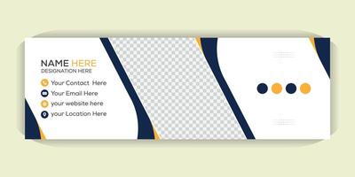 Business Email Signature Design, Modern, Creative, and Custom, Elegant Email Signature Template, Corporate Modern Design vector