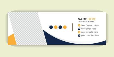 Corporate Style Email Signature Template, Minimal and Creative, Customizable Email Signature Design, Modern and Professional Look vector
