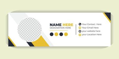 Mobile-Optimized Email Signature, Corporate Footer Design Template, Flat Minimal Email Signature Design, Personal and Business Use vector