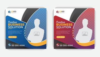 Creative and modern square web banner for social media post template design vector