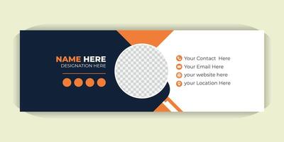 Email Signature Design, Professional HTML Templates with Photo, Contact Info and Social Icons, Perfect for Gmail, Outlook, Mail and Business Branding vector
