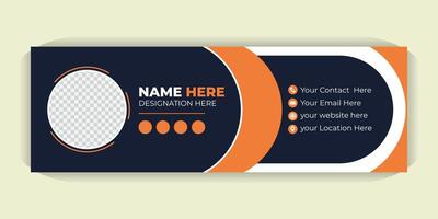 Email Signature Design, Custom HTML Templates with Photo, Contact Info and Social Media Icons for Gmail, Outlook and Professional Branding vector