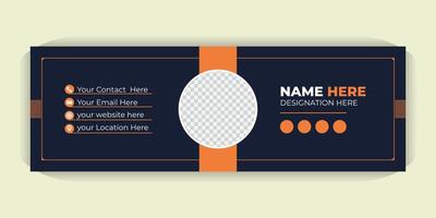 Email Signature Design, Custom HTML Templates with Photo, Contact Info and Social Media Icons for Gmail, Outlook and Professional Branding Solutions vector