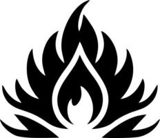 Bold Black Fire Symbol for Graphic Design vector