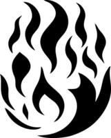 Abstract Black and White Flame Design for Graphic Use vector
