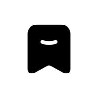 Modern Black Shape Tag with Rounded Corners Icon Design vector