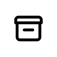 Bold Outline Simple Box Icon Design for Web and App vector