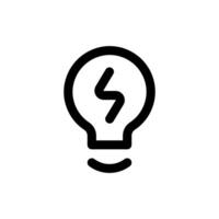 Light bulb icon, illustration, line style, isolated on white background vector