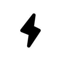 thunder icon design templates, electric icon illustrations on white background glyph vector