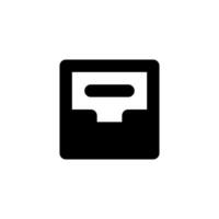 Modern Flat Box Icon Symbol with Rectangle Shape Graphic Design vector