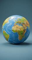 A globe with the earth on it photo