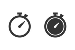 Stopwatch icon. Represents time, deadlines, speed, and urgency. Useful for design projects, presentations, and websites. vector