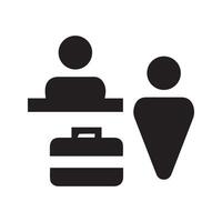 check in counter icon vector