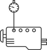Engine compression icon. Car modification icon in outline style. vector