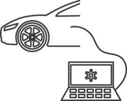 Car tuning icon. Car modification icon in outline style. vector
