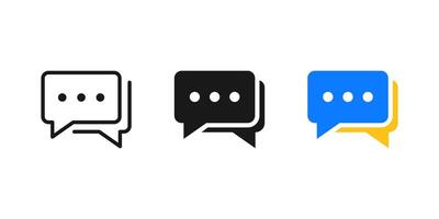 Chat icon isolated. Trendy message symbol. Chat icon. Talk bubble speech icon. Chat message icon. Text messages symbol vector