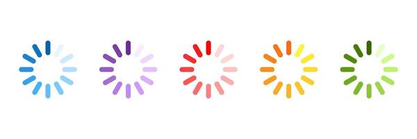 Progress bar icon set. Loading progress bar icons. Loading bar progress icon. Download progress. Collection Loading status. vector