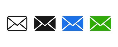 Mail icon. Email icon. Envelope, Message symbol isolated on white background vector