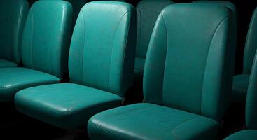 A row of seats in a theater photo