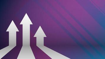 Financial up arrow graph in stock market on blue background vector