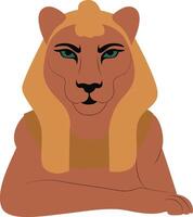 Sekhmet god, goddess peeking, God of medicine and war, Ancient Egyptian Lioness Goddess Statue vector