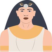Qebehsenuef god peeking, Ancient Egyptian Priest Illustration Art vector